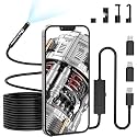 5.5MM 1920P Endoscope Snake Inspection Camera, Lightswim Type C Borescope, Scope Camera with 8 LED Lights for Android and iOS Smartphone, iPhone, iPad, Samsung (16.5 FT/5M)