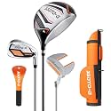 5/6/7 Pieces Kids Golf Clubs Set - Youth Golf Clubs Junior Set Ages 3-14 Includes Stand Bag, 1# Driver, 5# Hybrid, 7#, PW# Irons and Putter Right/Left Hand for Boys Girls