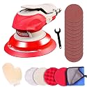 5/6 Inch Pneumatic Orbital Air Sander High-Speed DA Sander for auto body/Ideal for Woodworking, Auto Polishing, and Metal Sanding (5 inch)