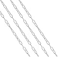 5/64" Chain 3.3 ft Length, Stainless Steel Chain Links for Hanging
