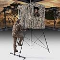 5/6FT Hunting Stand with Blind, 1-2 Man 4' x 4' Platform Deer Stand Tripod