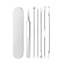 5/6Pcs Stainless Steel Needles Tweezer Blackhead Removal Tools Pore Cleansing(6Pcs)