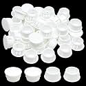 5/8 In/16 mm White Plastic Hole Plugs, Snap in Locking Round Hole