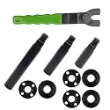 5/8"-11 Angle Grinder Extension Shaft Connecting Rod with Grinder Adjustable Spanner Wrench Flange Nut kit Car Polisher Airway Buff Extender Rotary Extension Kit (Normal Black 3" & 4" & 5.5")
