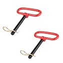 5/8" Trailer Pins Red Handle Hitch Pin with Clip Tractor Pins Tow Dolly Hitch Clevis Pin 5/8X5-1/2 ,2PCS