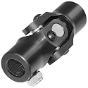 5/8“ -36 Spline x 3/4“ Round Steering Universal Joint Single Steering Column Shaft U Joint,Total Length:83mm (3-1/4"), Black