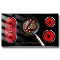 5 Burner Electric Cooktop 36 Inch, Built-in Electric Stove Top 9600W, 220V