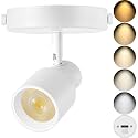 5-Color Ceiling Spotlight 10W LED Ceiling Spot Lights Indoor White Directional Adjustable Dimmable Flush Mount Spotlight Fixtures for Kitchen Living Room Hallway Gallery Art Light CRI90+ 24°