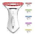 5 Color Neck Face Massager -Water Resistant Facial Massager Tool for Skin Care at Home, Vibrating Face Massager Sculptor with 5 Red Light Beauty Device