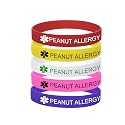 5 Color Pack-Personalized Engraved Medical Alert ID Jewelry Food Drug Allergy Bracelets,100% Silicone Rubber ID Survivor Bracelet Band,Emergency Contact Bracelet,Diabetes Bracelet,5.5"-7.9"