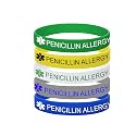 5 Color Pack-Personalized Engraved Medical Alert ID Jewelry Food Drug Allergy Bracelets,100% Silicone Rubber ID Survivor Bracelet Band,Emergency Contact Bracelet,Diabetes Bracelet,5.5"-7.9"