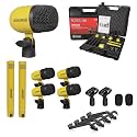 5 CORE Drum Mic Kit 7 Piece All Metal Drummer Microphone Set Yellow