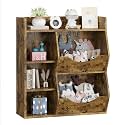 5-Cube Toy & Book Shelf with Storage Bins - Kids Organizer for Playroom, Bedroom, and School Classroom