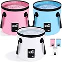 5 Gallon 3 Pack Collapsible Bucket,Light Colors