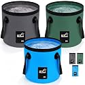 5 Gallon 3 Pack Collapsible Bucket,Dark Colors