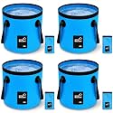 5 Gallon 4 Pack Collapsible Bucket,Blue