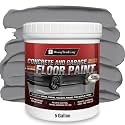 5 Gallon Professional Floor Paint (Light Gray,800-1000 sq.ft ) - Acrylic Concrete Coating for Garages &amp; Basements | Single Component Formula | Scratch Resistant &amp; Low VOC | Non-toxic |Dirt-proof |Ready-to-Use