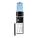 5 Gallon Water Dispenser, 550W 110V Hot Water Dispenser with Hot/Cold/Room Water & Safety Lock, Cold Water Dispenser for Dorms Kitchen Home Office, Black