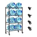 5 Gallon Water Jug Holder, 4-Tier Heavy Duty Double Row Water Jug Stand