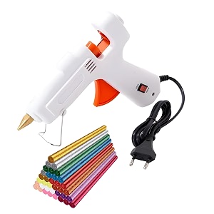 5 glitter glue sticks and 40w hot glue gun white adjustable constant temperature hot glue gun and fast preheating hot glue guns with leakproof technology for crafts amp diy projects ac100-240v