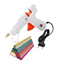 5 Glitter Glue Sticks and 40W Hot Glue Gun (White) Adjustable Constant Temperature, Hot Glue Gun and Fast Preheating Hot Glue Guns with Leakproof Technology for Crafts &amp; DIY Projects AC100-240V