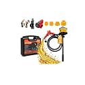 5 GPM Cordless Fuel Transfer Pump with Organizer Box Compatible with Milwaukee 12V/18V & Dewalt 20V 57 Inch Auto Stop Gas Can Pump with 4 Yellow Adapters & Multi-Adapter for Gasoline Diesel Kerosene