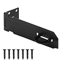 5 Inch Door Lock Hasp Latch, Security Packlock Clasp Hasp Lock Latch, Stainless Steel Gate Lock Hasp for Outdoor Fence Gate,Barn Door, Cabinet, Drawer, Brushed Finish with Screws, 1 Pack
