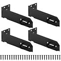 5 Inch Door Lock Hasp Latch, Security Packlock Clasp Hasp Lock Latch, Stainless Steel Gate Lock Hasp for Outdoor Fence Gate,Barn Door, Cabinet, Drawer, Brushed Finish with Screws, 4 Pack
