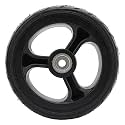 5 Inch Solid Rubber Wheel with Bearing, Replacement Wheel for Grass Trimmer Hand, Heavy Duty Anti Deformation Wheel, Multipurpose Rubber Wheel for Kids Bike Lawn Mowe