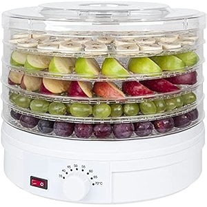 5-layer 350 w dehydrator drying machine vegetable meat fruit dryer food dehydrator shelf dryer machine fruit dryer for fruit meat fruit dryer vegetable herbs white medium smx-01