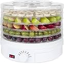 5-Layer 350 W Dehydrator Drying Machine Vegetable Meat Fruit Dryer Food Dehydrator Shelf Dryer Machine Fruit Dryer for Fruit Meat Fruit Dryer Vegetable Herbs, White, Medium, (SMX-01)
