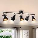 5-Light Track Lighting Fixtures Ceiling Black Track Lights 47.24"