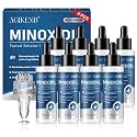 5% Minoxidil Hair Regrowth Treatment for Men & Women with Biotin, 8 Pack Serum with Dropper for Thicker-Looking Hair, Beard & Hairline, 8-Month Supply