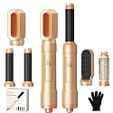 5 in ONE Blow Dryer Brush, Curling Wand Hair Styling Tools Set, Ionic Hot Air Hair Dryer, Massage Oval Hair Dryer, Left&amp;Right Hair Curlers 100-120V