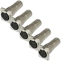 5 Pack: 1/4 TRS to XLR Female Pass Through D Panel Mount Jack