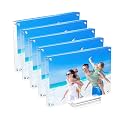 5 Pack 5x7 Acrylic Picture Frames, Double Sided Magnetic Display