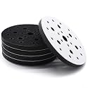 5 Pack 6 Inch 25 Holes Hook and Loop Interface Pads for Orbital Sander