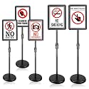 5 Pack 8.5*11 Sign Holder Stand w/ Safety Corner, Standing, Black