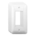 (5 Pack) Airmont Products AP-12071, White Metal Decorative Wall Plate, Princess Style 1 Gang, 5" x 2.75" Unbreakable, Smooth White Painted Metal, Impact Resistant, Matching Screws Included