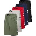 5 Pack Boys' Mesh Athletic Shorts Basketball Kids Soccer Sports Pockets