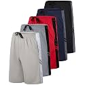 5 Pack Boys' Mesh Athletic Shorts Basketball Kids Soccer Sports Pockets