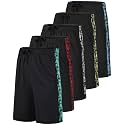 5 Pack Boys' Mesh Athletic Shorts Basketball Kids Soccer Sports Pockets