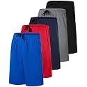 5 Pack Boys' Mesh Athletic Shorts Basketball Kids Soccer Sports Pockets