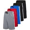5 Pack Boys' Mesh Athletic Shorts Basketball Kids Soccer Sports Pockets