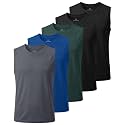 5 Pack Boys' Mesh Tank Tops Dry Fit Athletic Sleeveless Shirts Teen Kids