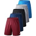 5 Pack Boys Athletic Shorts Mesh Basketball Youth Apparel Kids Sports Active Gear with Pockets