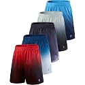 5 Pack Boys Athletic Shorts Mesh Basketball Youth Apparel Kids Sports Active Gear with Pockets