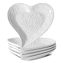 5 Pack Ceramic Dessert Plates, 6 inch Appetizer Plates for Kitchen