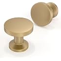 5 Pack Champagne Bronze Cabinet Knobs Single Hole Cabinet Pulls Round Kitchen Cabinet Knobs Drawer Knobs Dresser Knobs