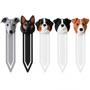 5 Pack Cute Dog Bookmarks Set Durable
